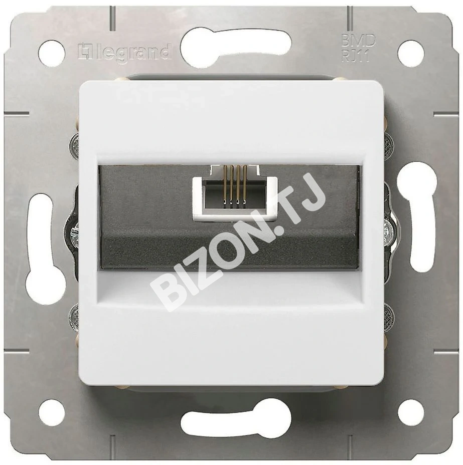 Розетка телефонная RJ11, 4 контакта LEGRAND CARIVA 773638, белый