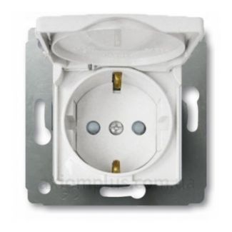 Розетка с крышкой, IP44 LEGRAND CARIVA, 773645 белый