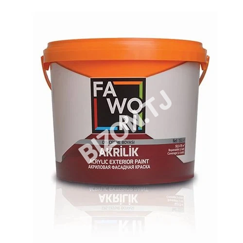 Фасадная краска FAWORI ACRYLIC EXTERIOR PAINT WHITE, 15л, (23.55кг)