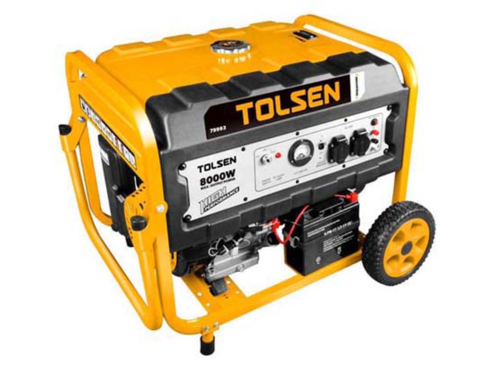 Бензиновый генератор TOLSEN 79993, 8.0кВт, однофазный
