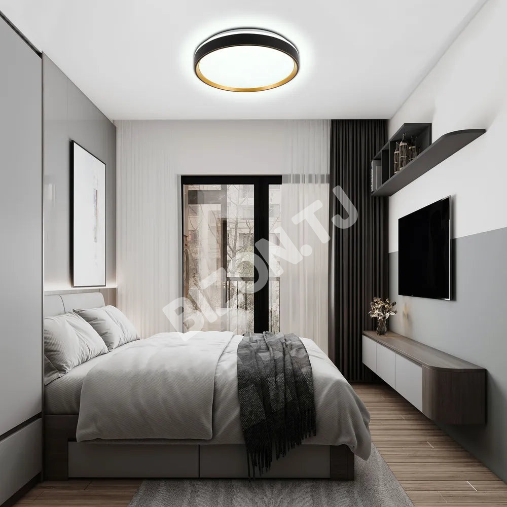 Светильник LED потолочный Светильник о BG400 30Wx2 черный золотой D400, 165-16006 2