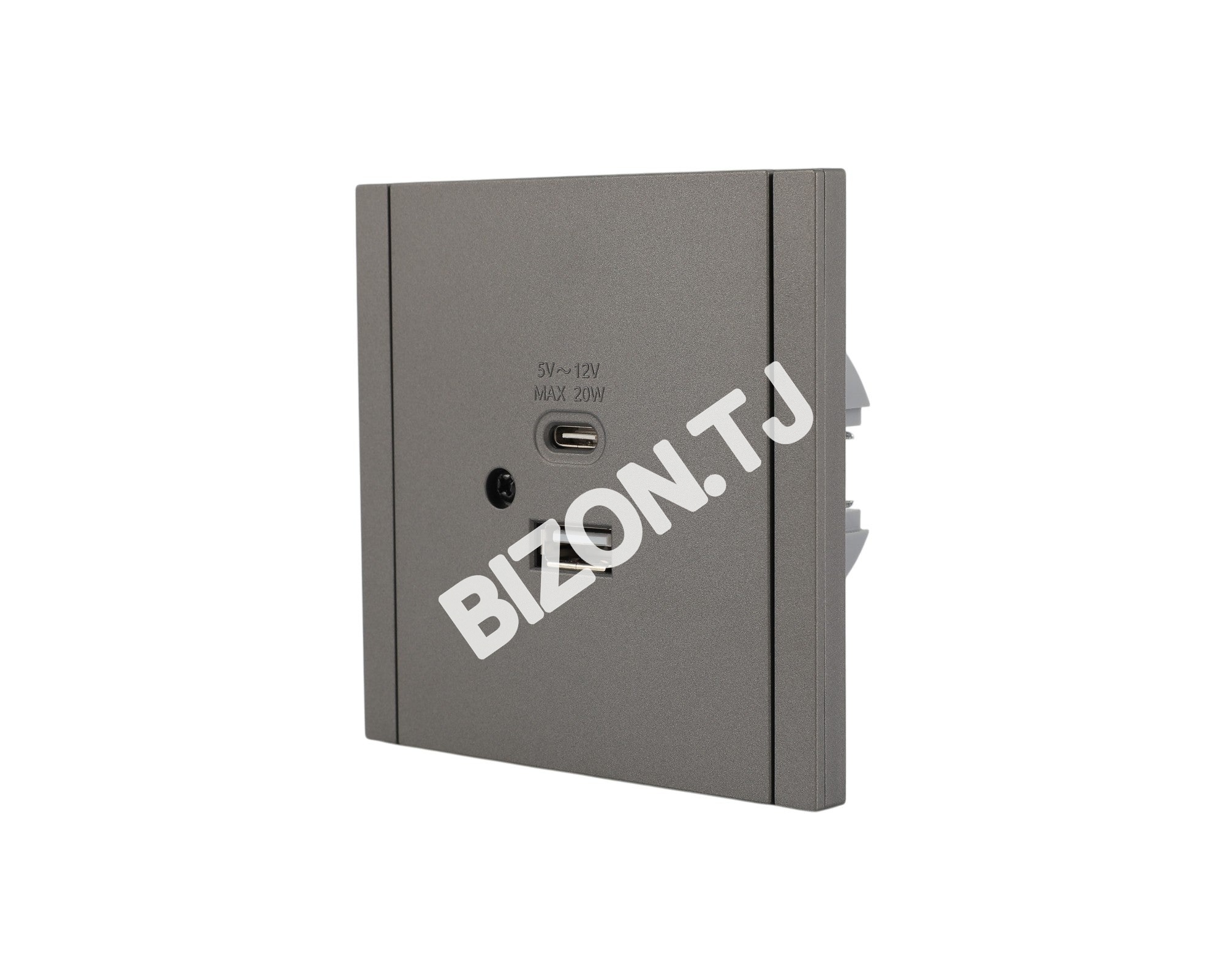 Розетка USB+TYPE C 20Вт, с / у, Черная, серия NIZMO, ELECTRIC 96 / 8, 283-03530 8