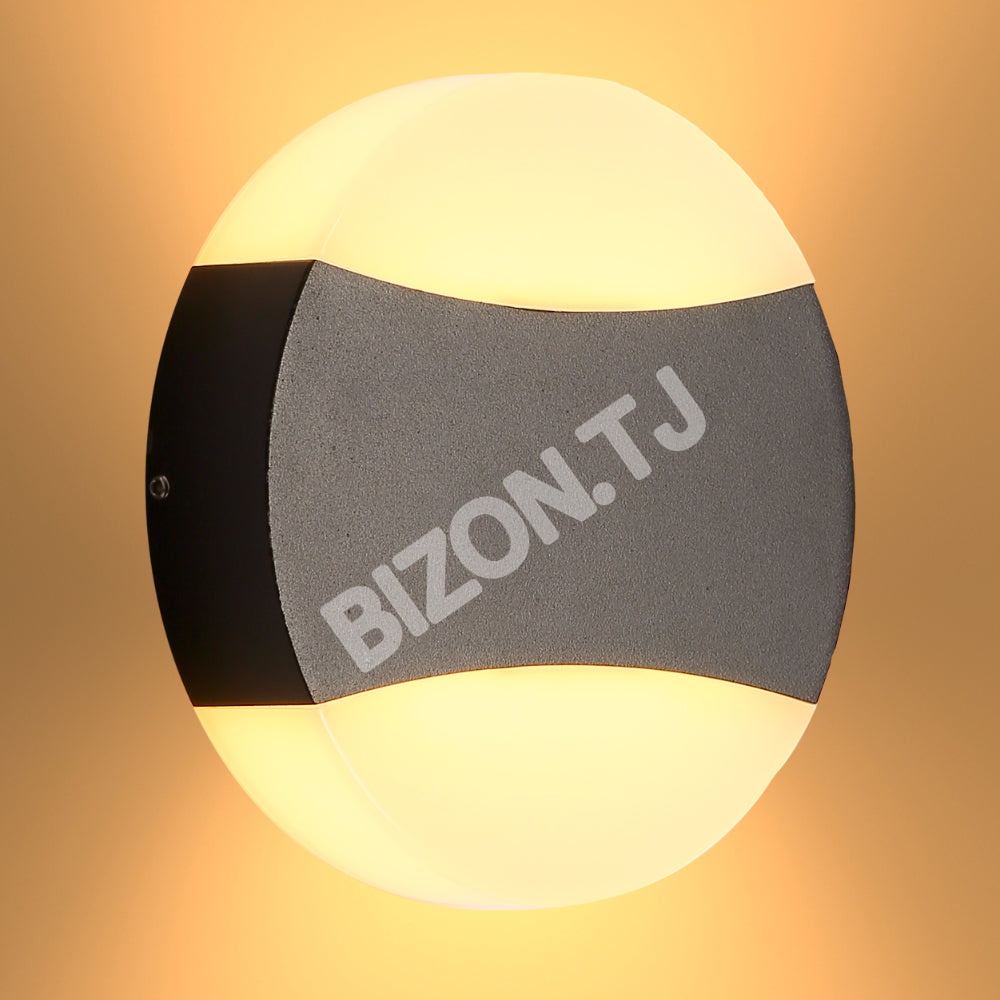 Черный опал круглый Up Down уличный современный LED настенный L, 182-03378
