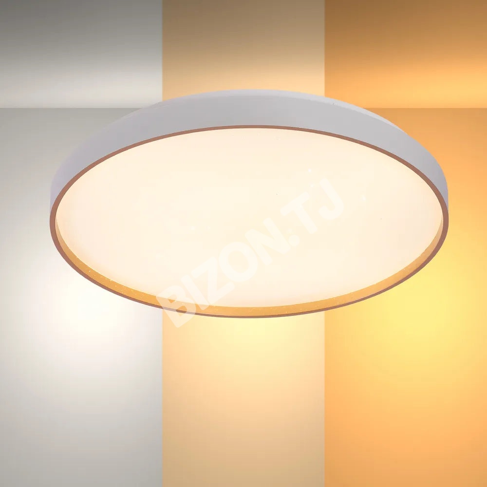Светильник LED сверкающий потолоч Светильник BOVER 40Wx2 белый D500, 165-16019