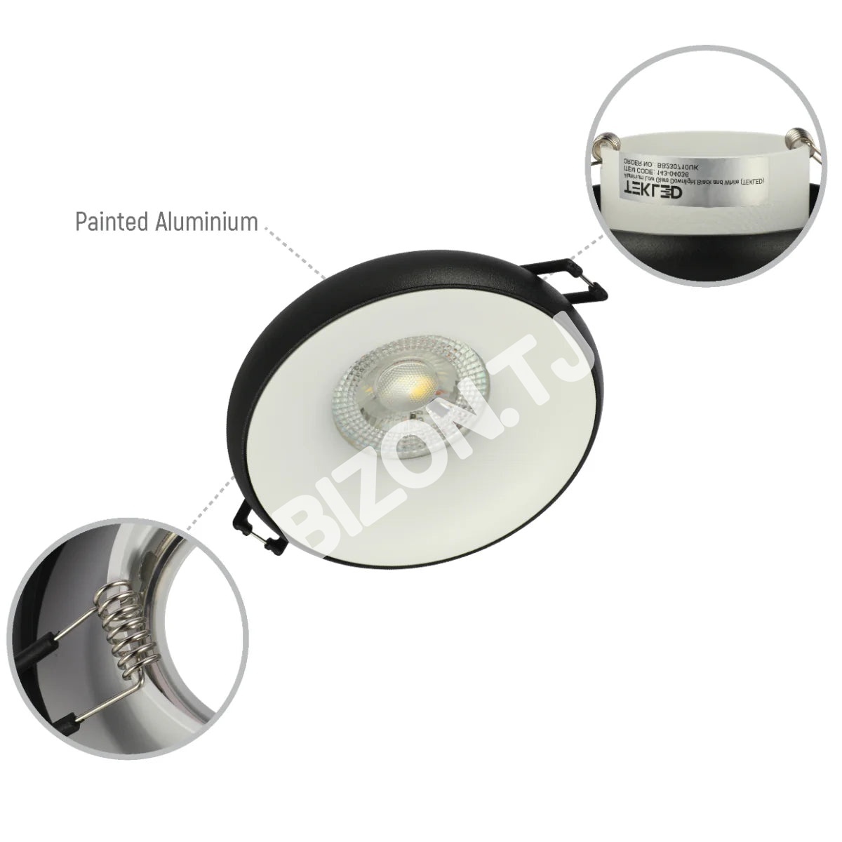 Светильник Aluminium Low Glare даунлайт золотой and белый, 143-04038 19