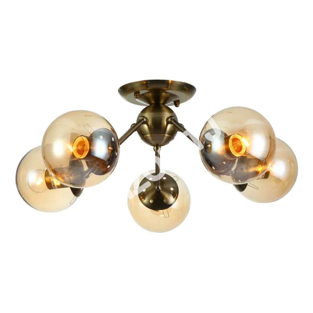 Люстра 8812-3 3xE27 AMBER, 159-17996 2