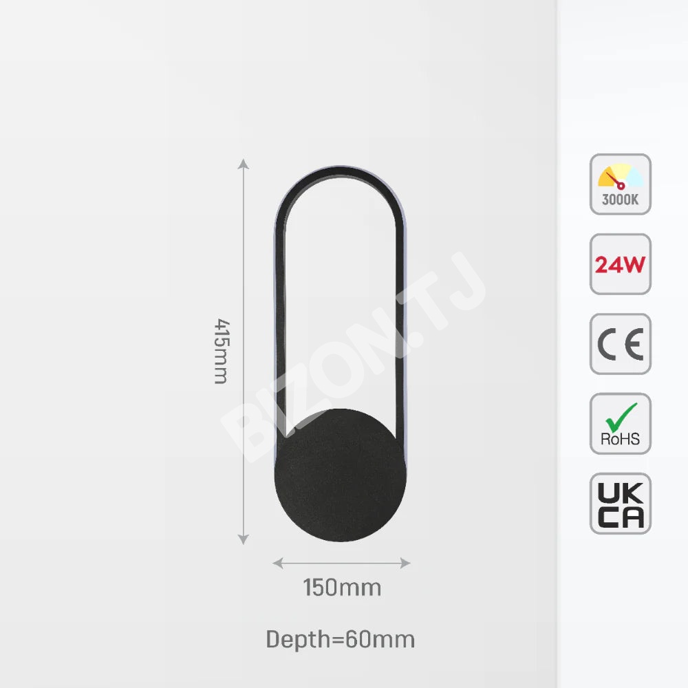 Бра Ellipse Ambient LED настенный Sconce черный 3000 К 24 Вт, 151-19813 5