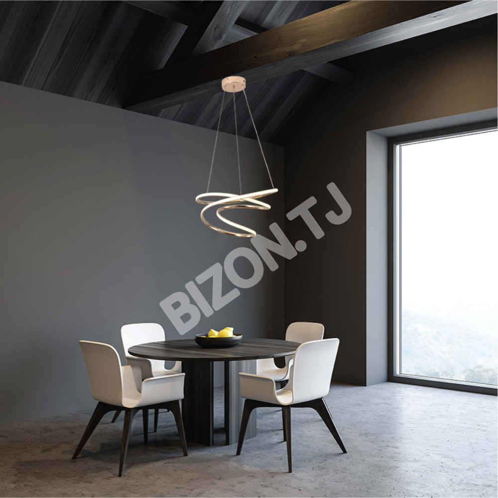 Люстра LED 40 Вт DIMM CH+черный 600×600×1000, 159-17964 17