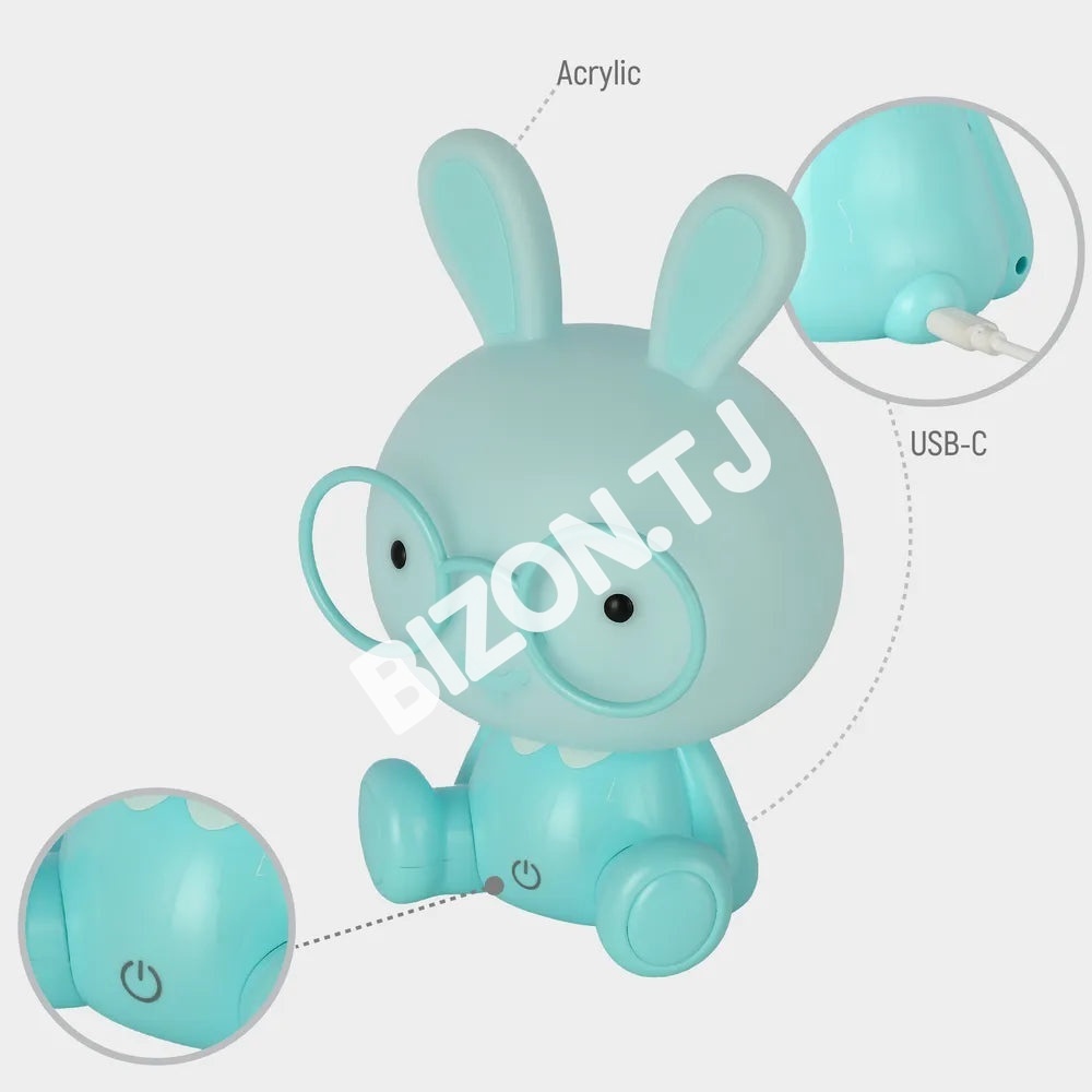 Лампа синий USB Touch Control LED Bunny Rabbit лампа 3 Вт 4000 К, 130-03780 6