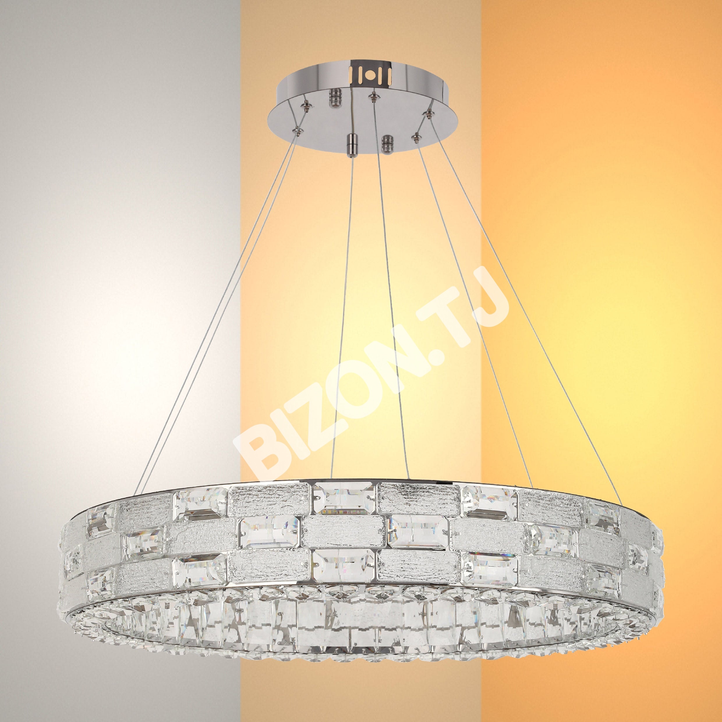 Люстра Crystal хром CB701 D500мм 3 Colour (с ди, 159-18334 8