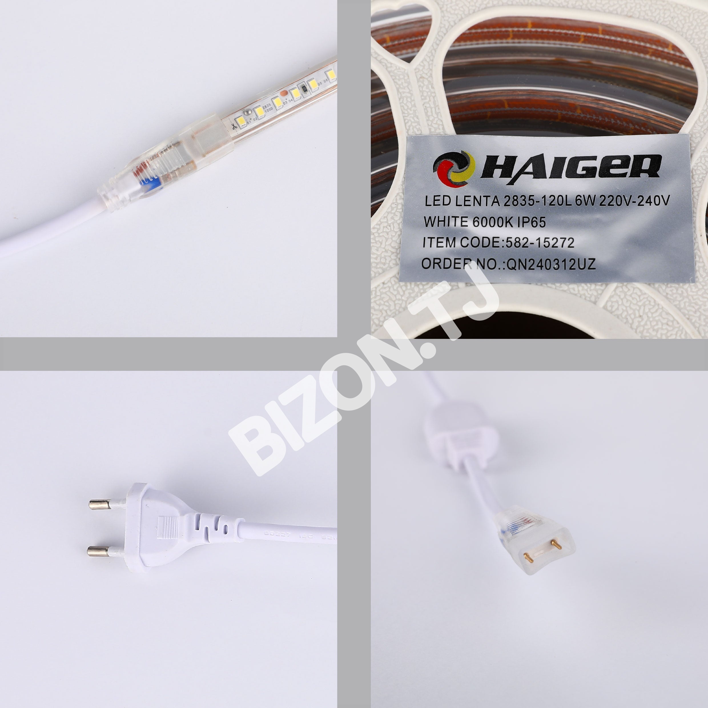 LED lentа 2835-120L 6 Вт 220 В теплый белый 50 м, 582-15271 14