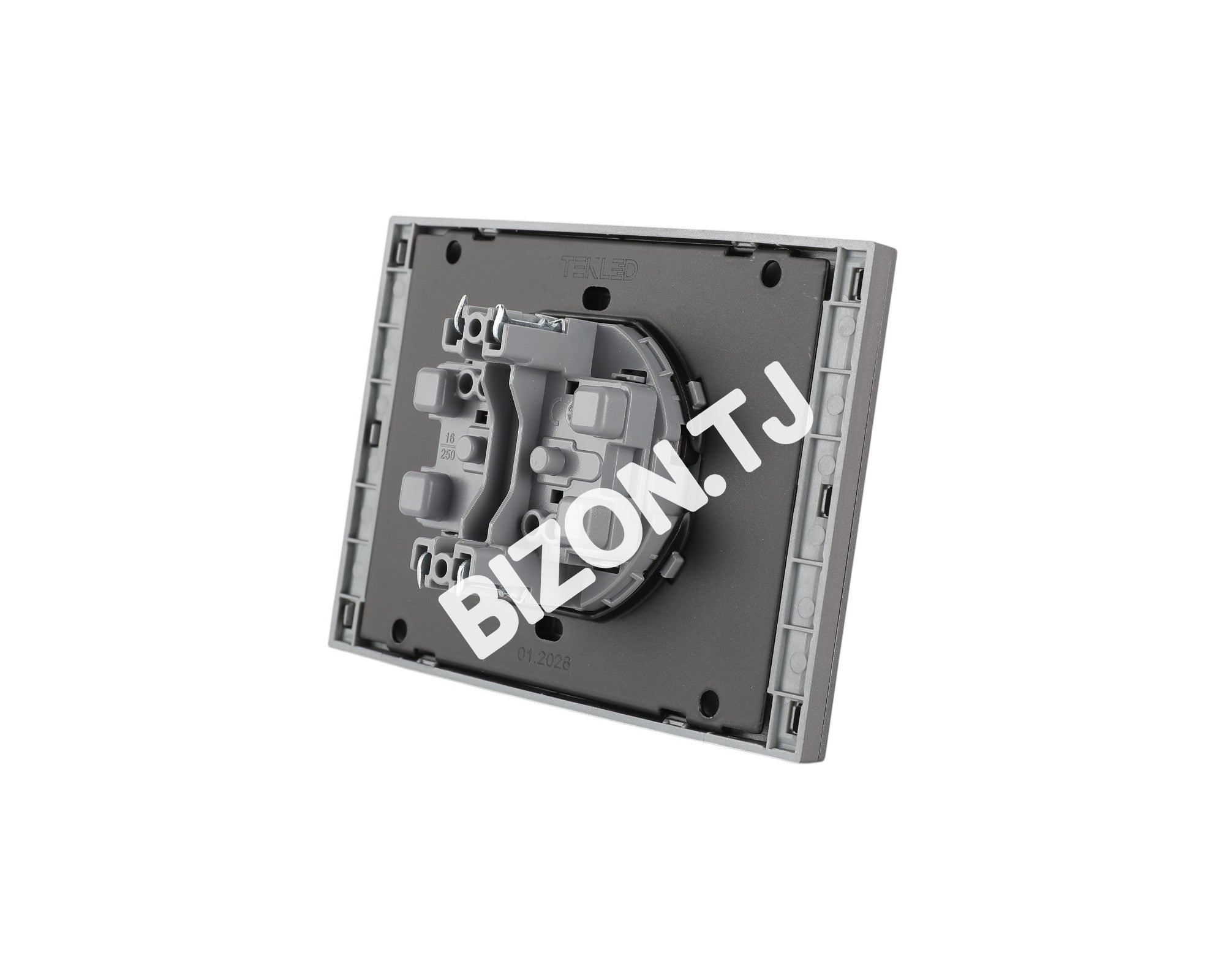 Розетка 2-я 2pin б / з, с / у, Черная, серия NIZMO, ELECTRIC 84 / 7, 283-03518 18