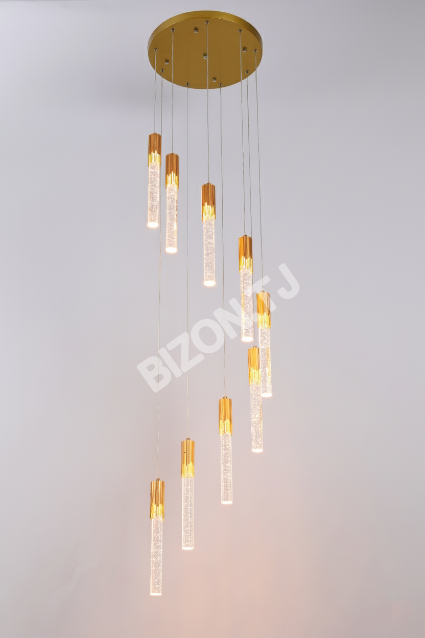 Светильник подвесной LED золотой T501-9 D400 3000 К, 150-19224