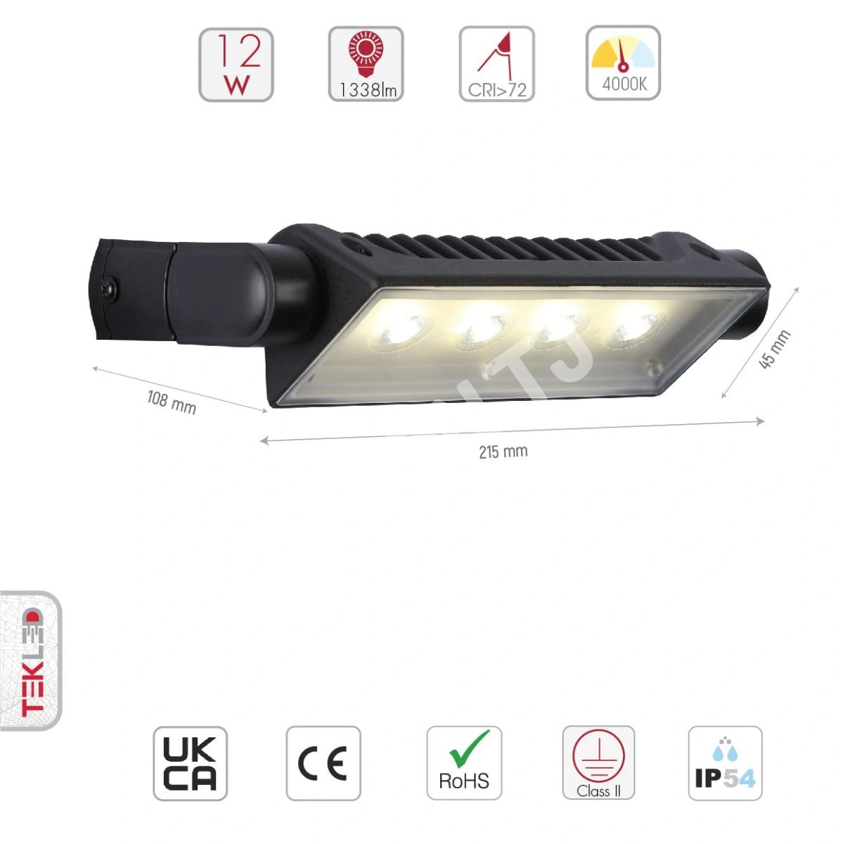 Светильник LED 3229 12 Вт черный 4000 К IP54 12ш, 182-03274 5