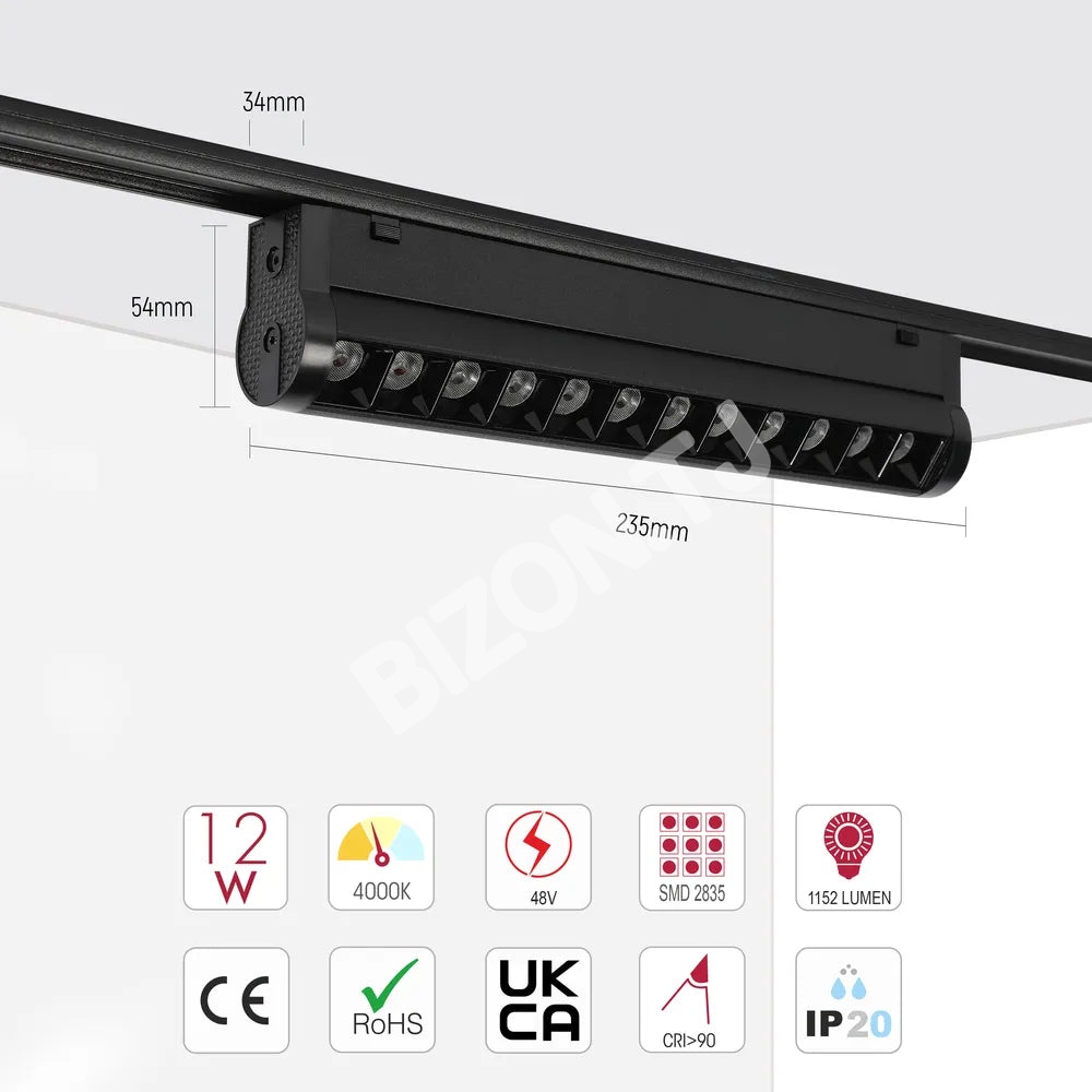 Светильник LED магнитный Adjustable 12 Вт 48 В 4000 К (Регули, 169-03106 5