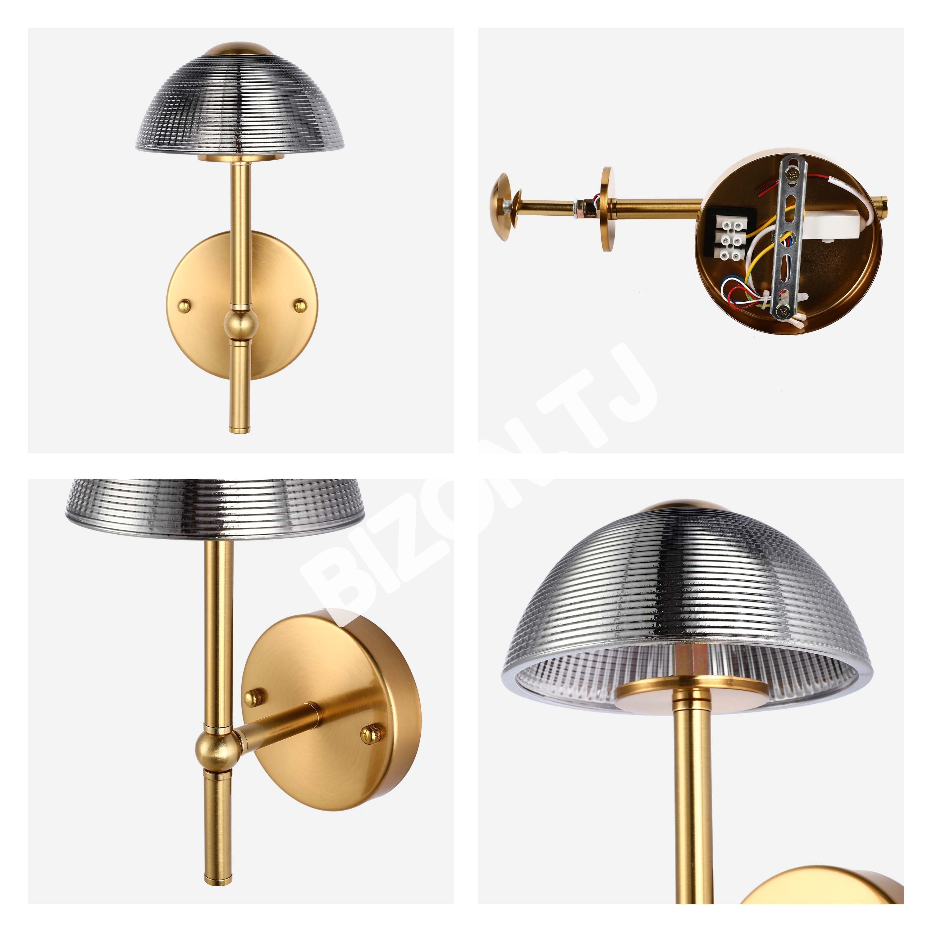 Бронзовый LED настенный светильник 6565-A Amber стекло 5 Вт 3CCT, 151-20118 17