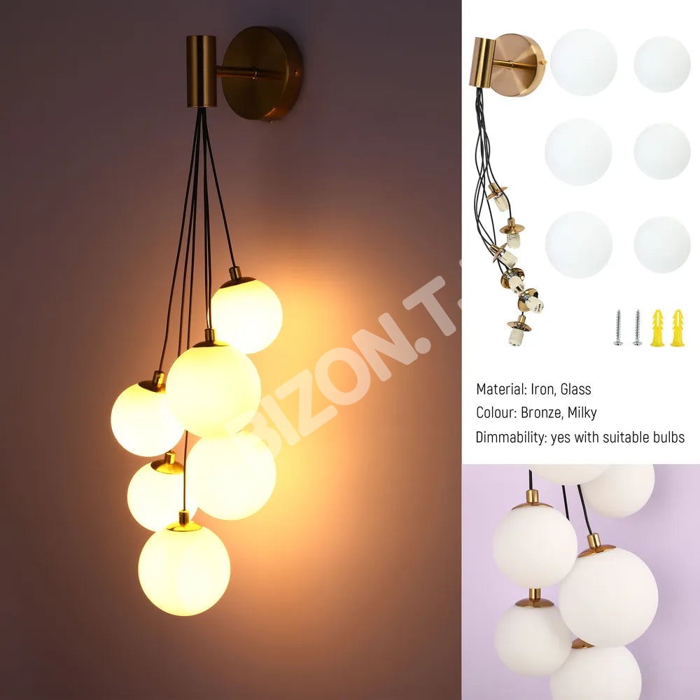 Бра бронзовый Бра 39307 Milky 6xG9, 151-20054 6