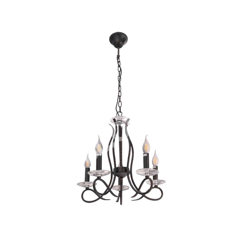 Светильник Candle Vintage Rustic черный French Chandelier потолочный светильник 3 or 5 or 8 Fittings, 156-18146 2