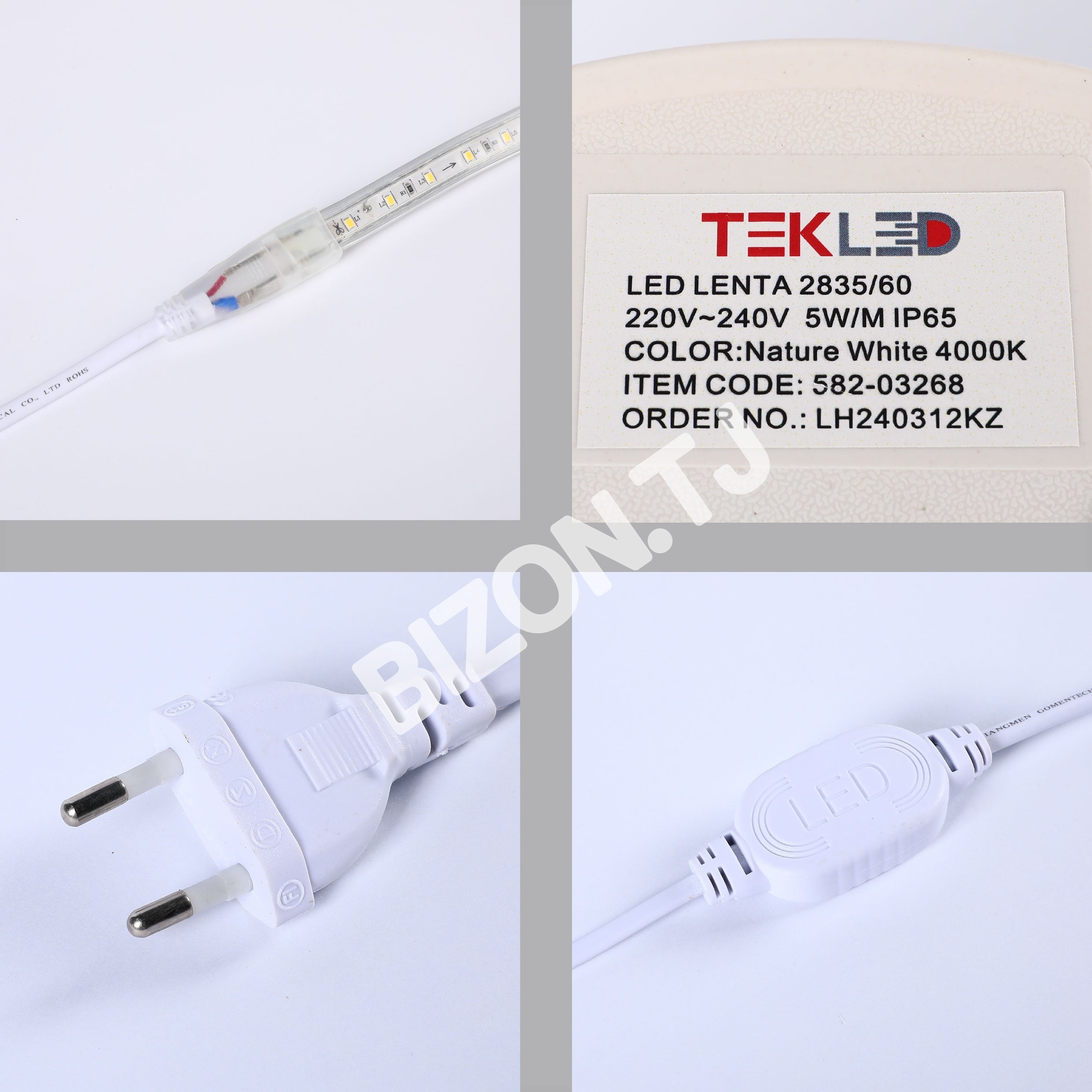 LED lentа 2835 / 60L 220 В оранжевый 7 Вт / M IP6550 м, 582-03271 30