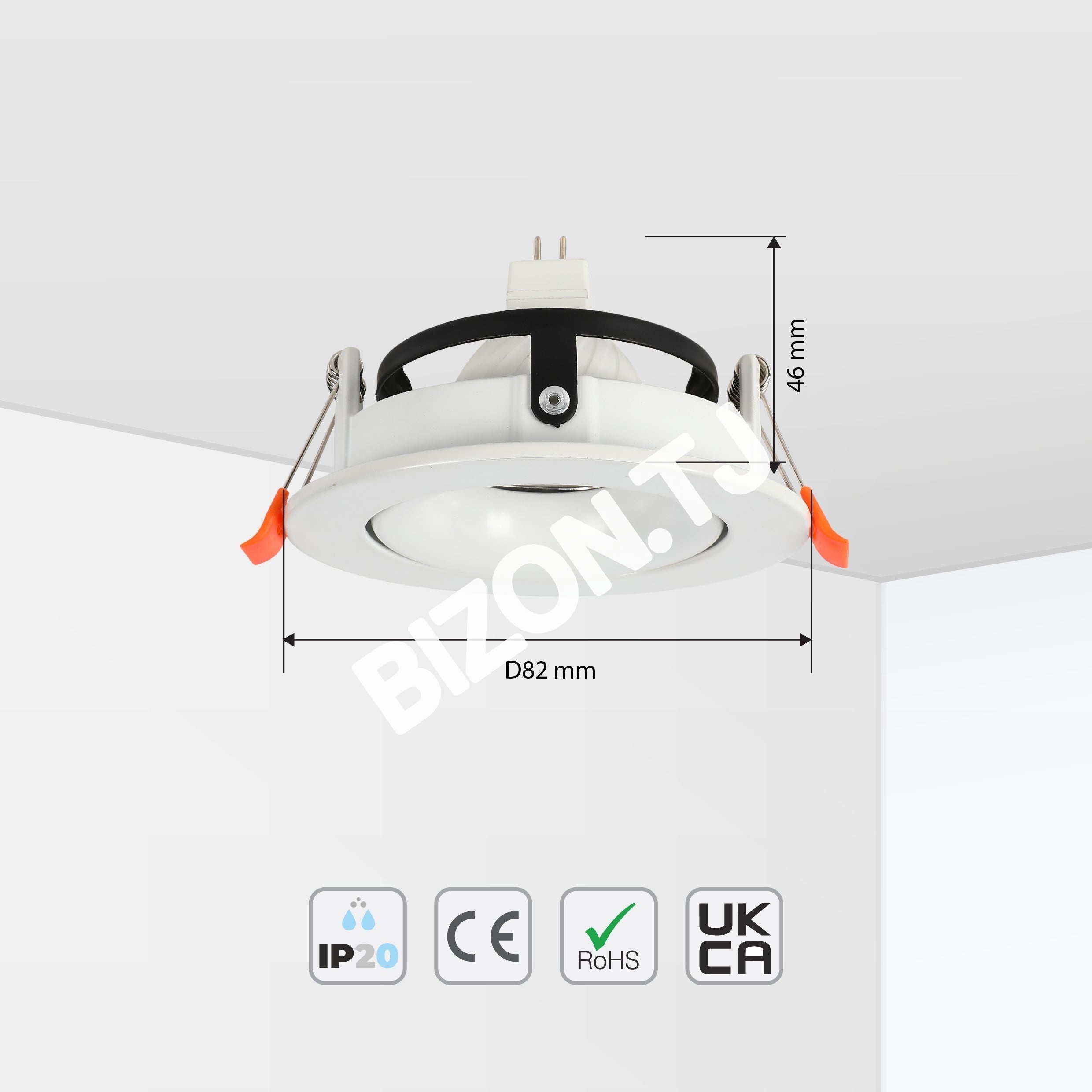 Светильник Extra Low UGR Fixed Aluminium даунлайт IP20 GU5.3 белый круглый, 143-03464 20