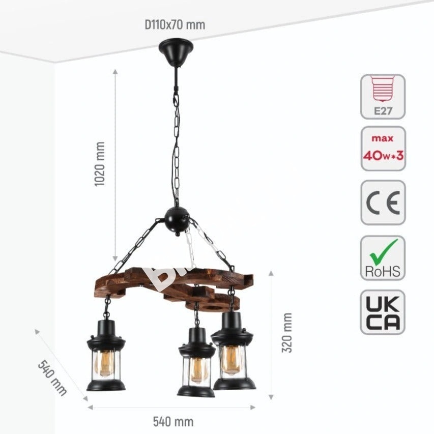 Люстра Old дерево Guitar 6 Lamps island потолочный Chandelier светильник с E27, 158-17872 15