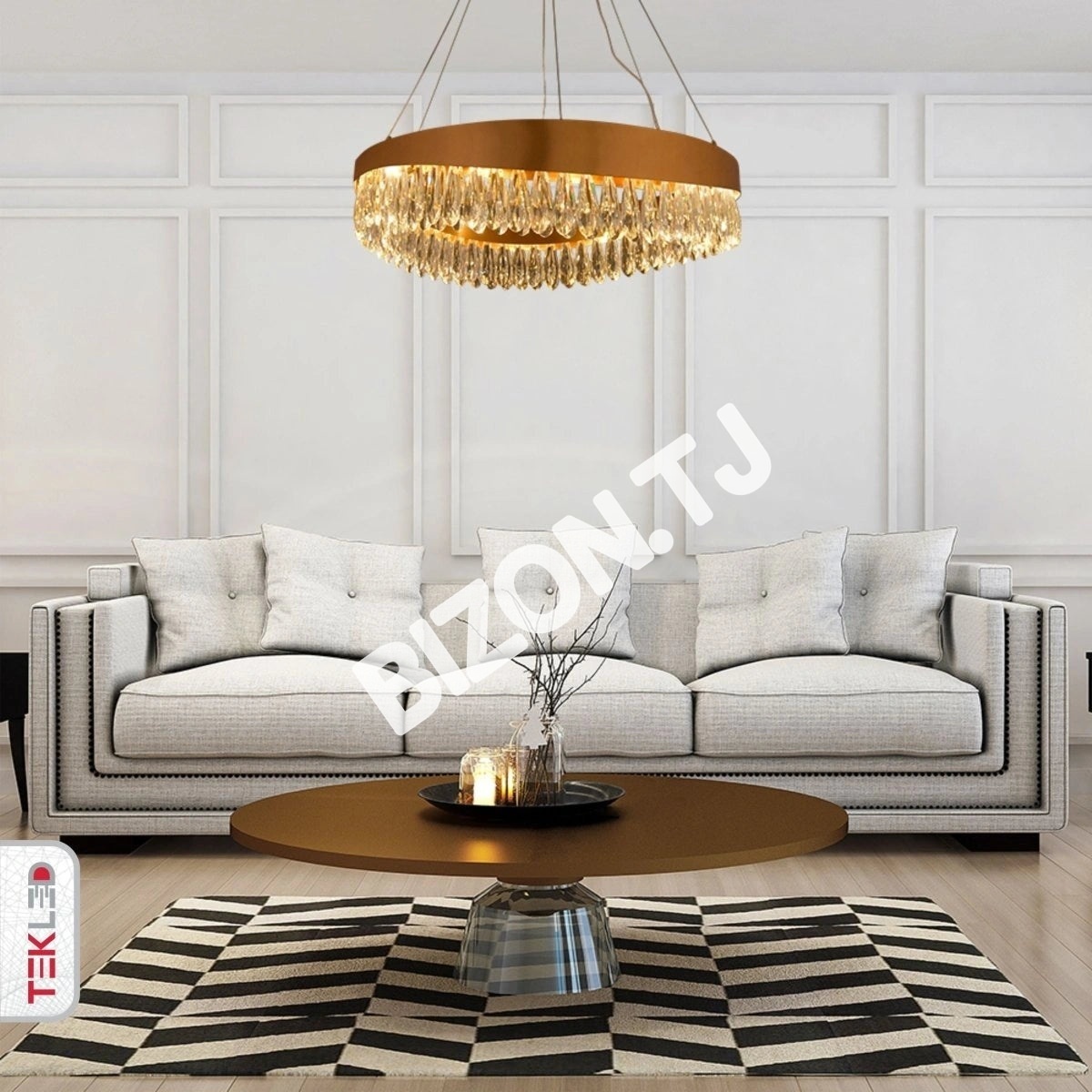 Люстра Chandelier BLK D800H220 12xG9 STAINLESS, 156-19570 17
