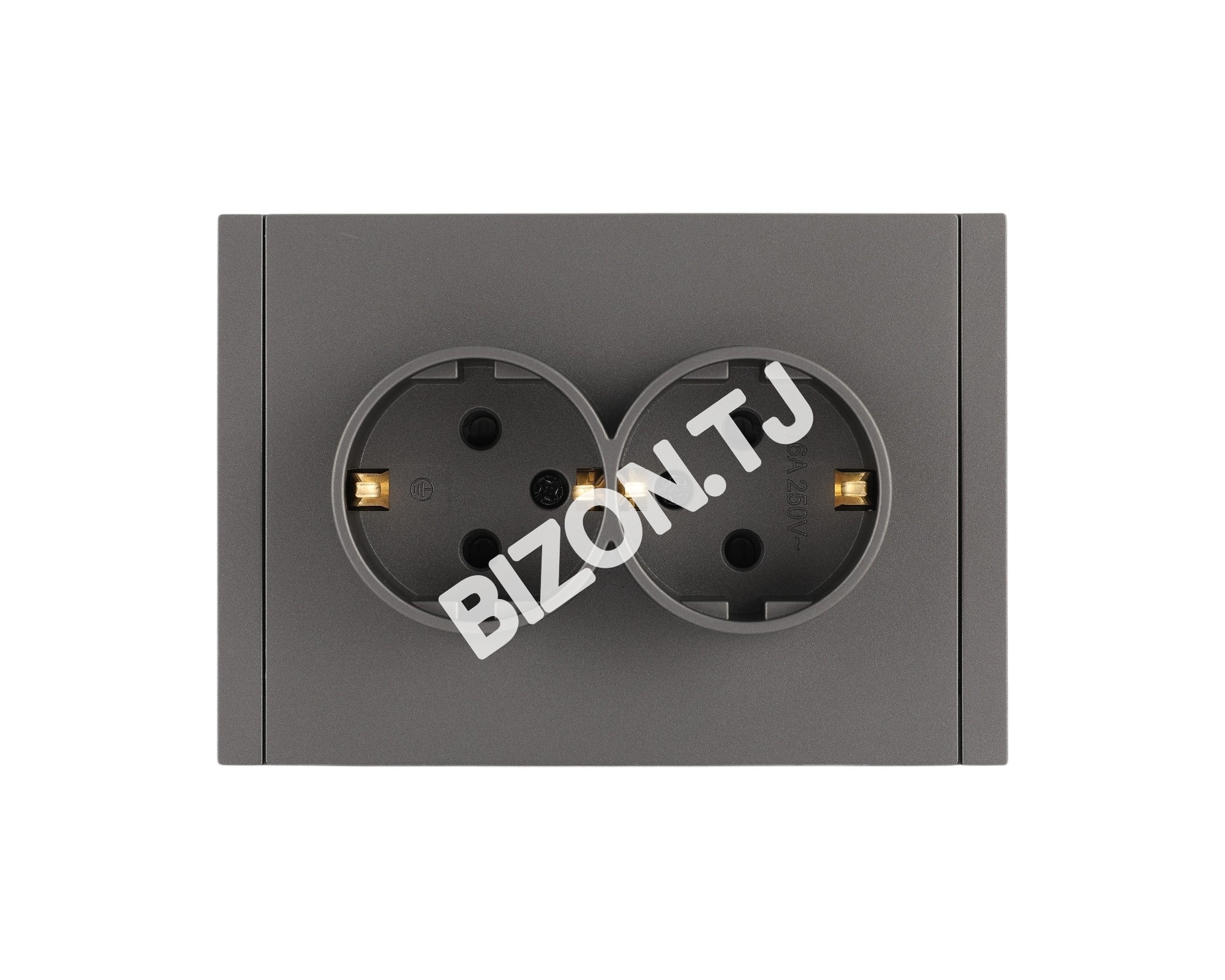 Розетка 2-я SCHUKO с / з, с / у, Черная, серия NIZMO, ELECTRIC 72 / 6, 283-03516 10