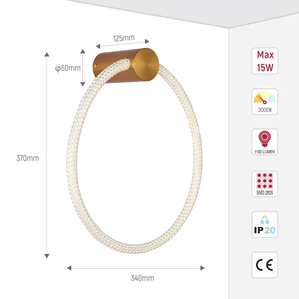 Бра LED Бра 39294 бронзовый 3000 К, 151-20078 5