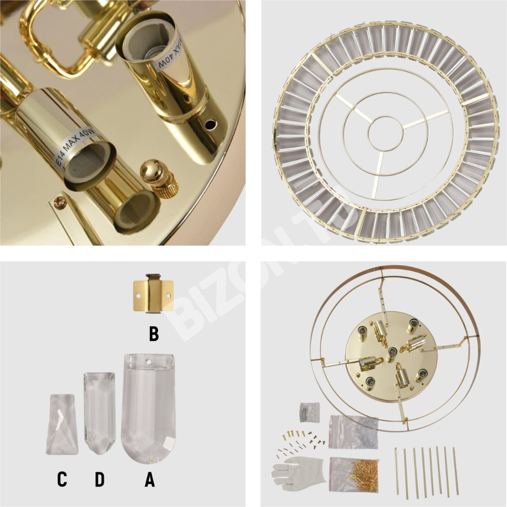 Люстра C1860 9xE14 хром 580 мм, 159-18074 23
