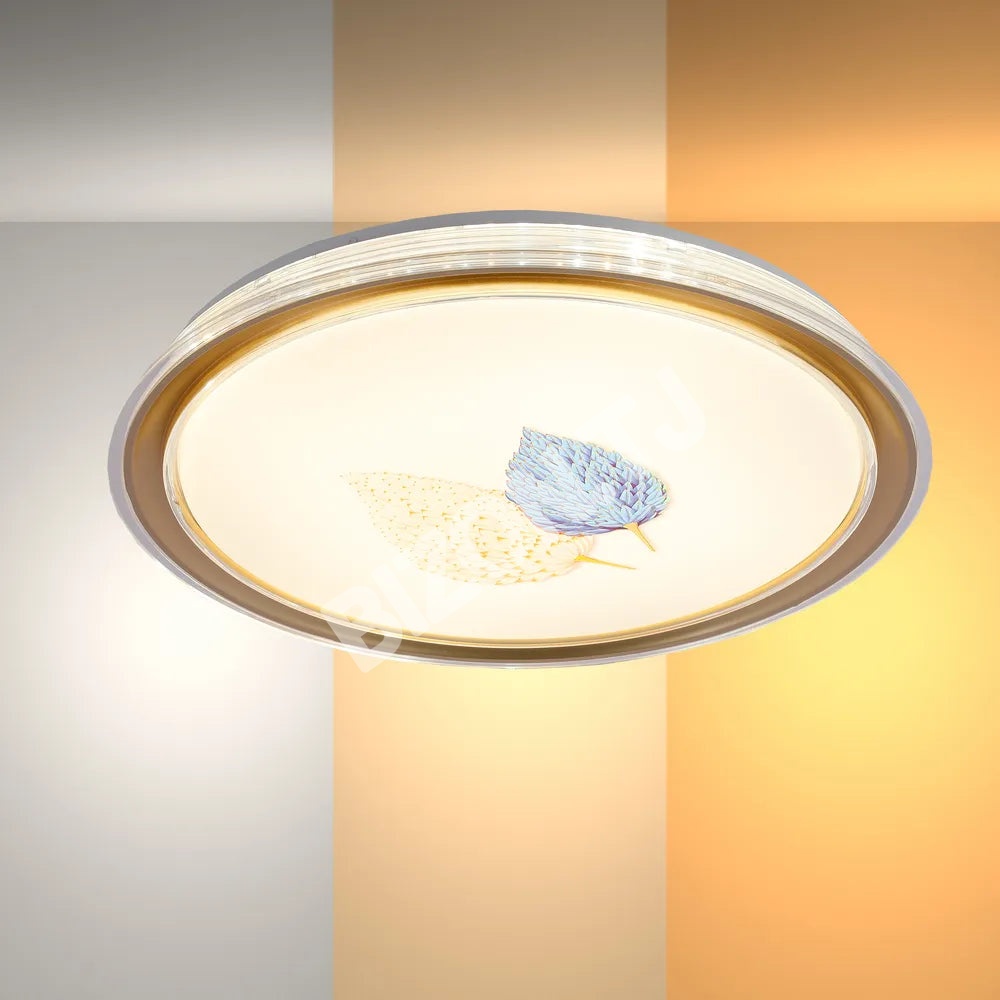 Светильник LED потолочный Светильник LEAVES 40Wx2 золотой D500 6000 К / 4, 165-16036