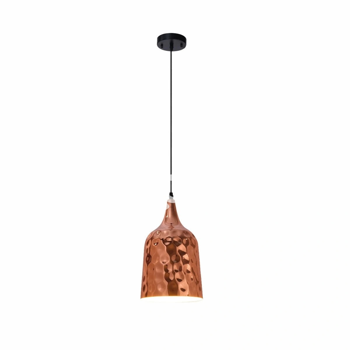 Светильник медь металл золотой Hammered Large Dome подвесной потолочный светильник с E27, 150-17812