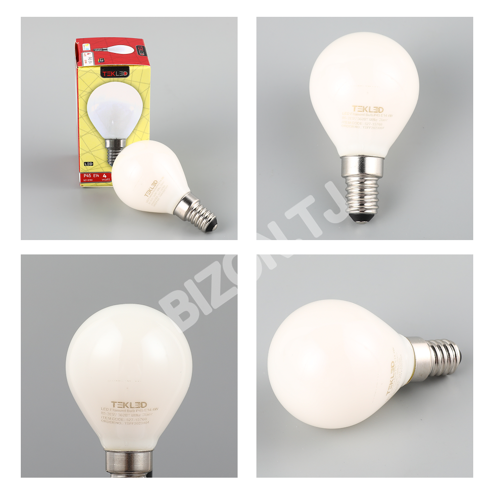 Лампа LED Filament Bulb P45 4 Вт E14 85-265 В 4000 К Frosted, 527-15762 11