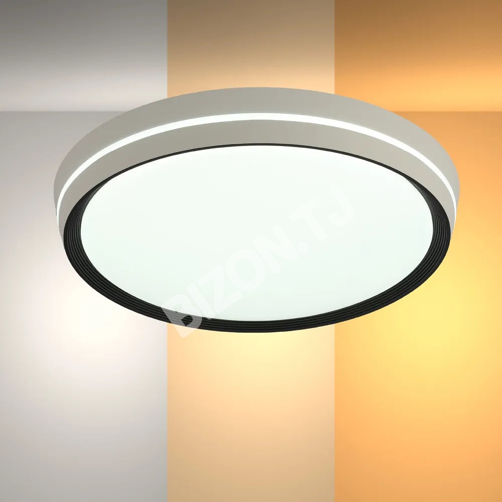 Светильник LED потолочный Светильник EGLO 30Wx2 черный D400 6000 К / 40, 165-16026