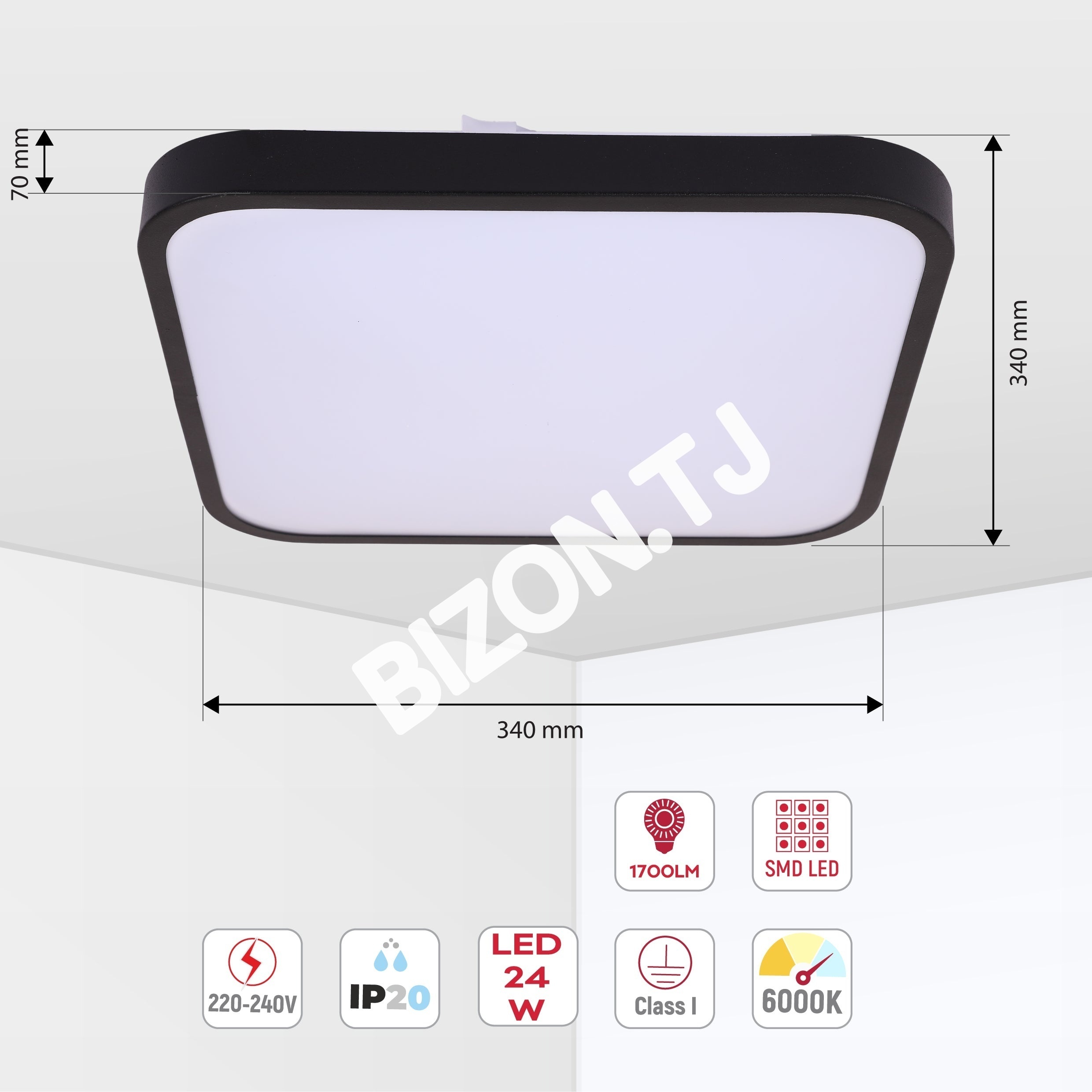 LED RIO-рамка 36 Вт черный 4000 К, 118-03264 13