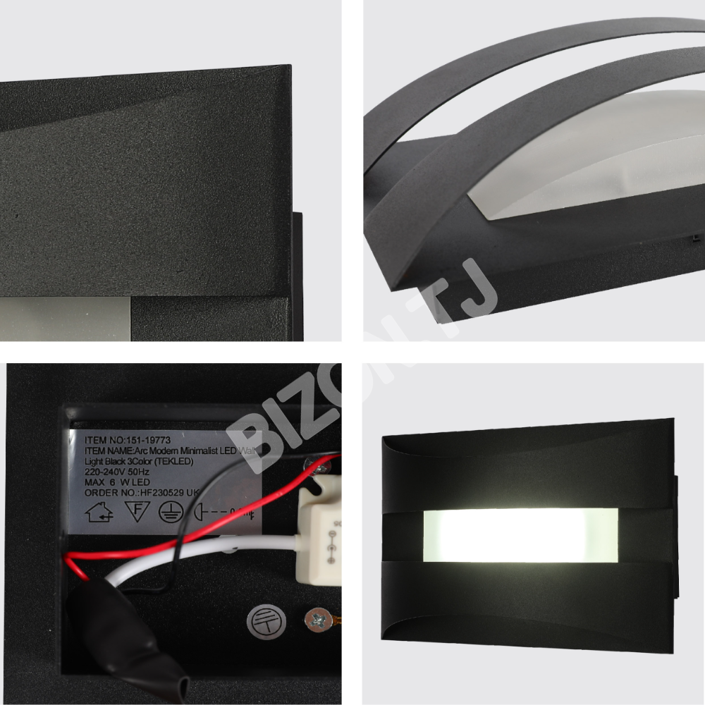 Бра Arc современный Minimalist LED настенный светильник черный 3Color, 151-19773 7