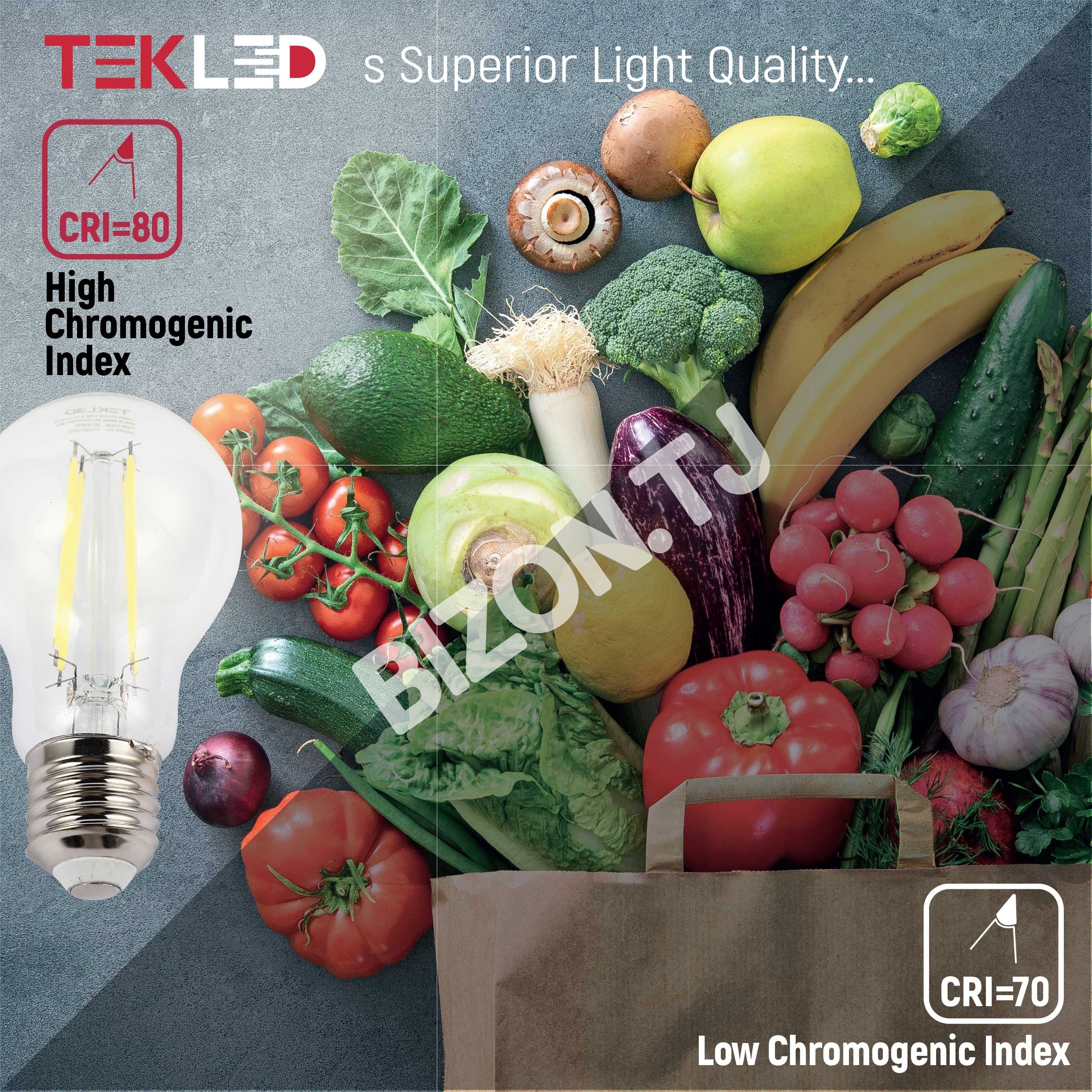 LampLED A60 6, 5 Вт E27 CLEAR 806 лм 4000 К 85-265VTEKL, 527-03028 12