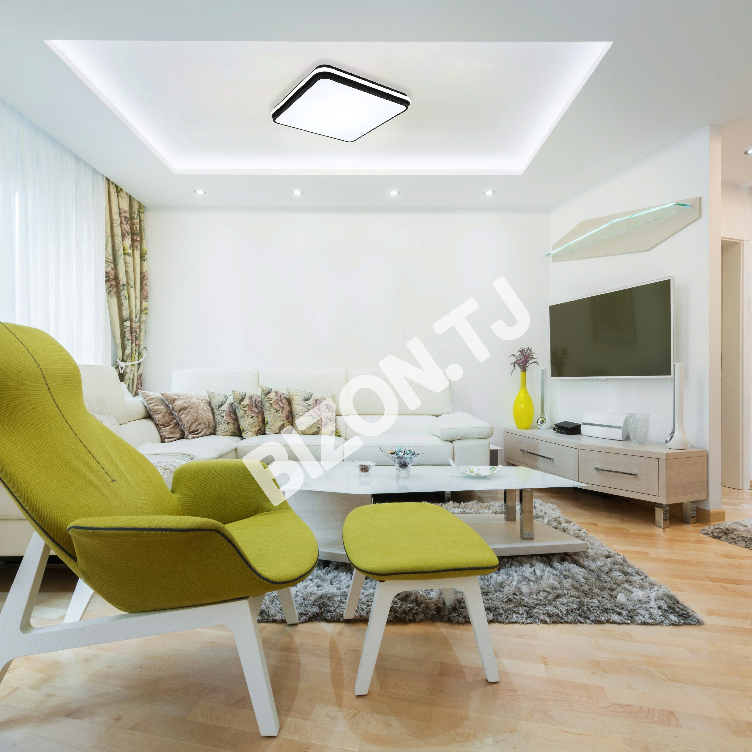 LED круглый 36 Вт черный белый D500 3CCT, 154-17342 9