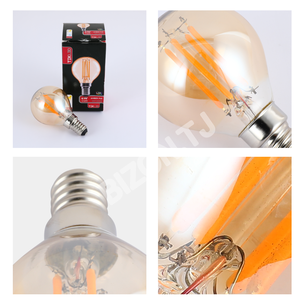 Lampa LED P45 4 Вт E14 AMBER410 лм 2400 К 85-265 В, 527-03150 5