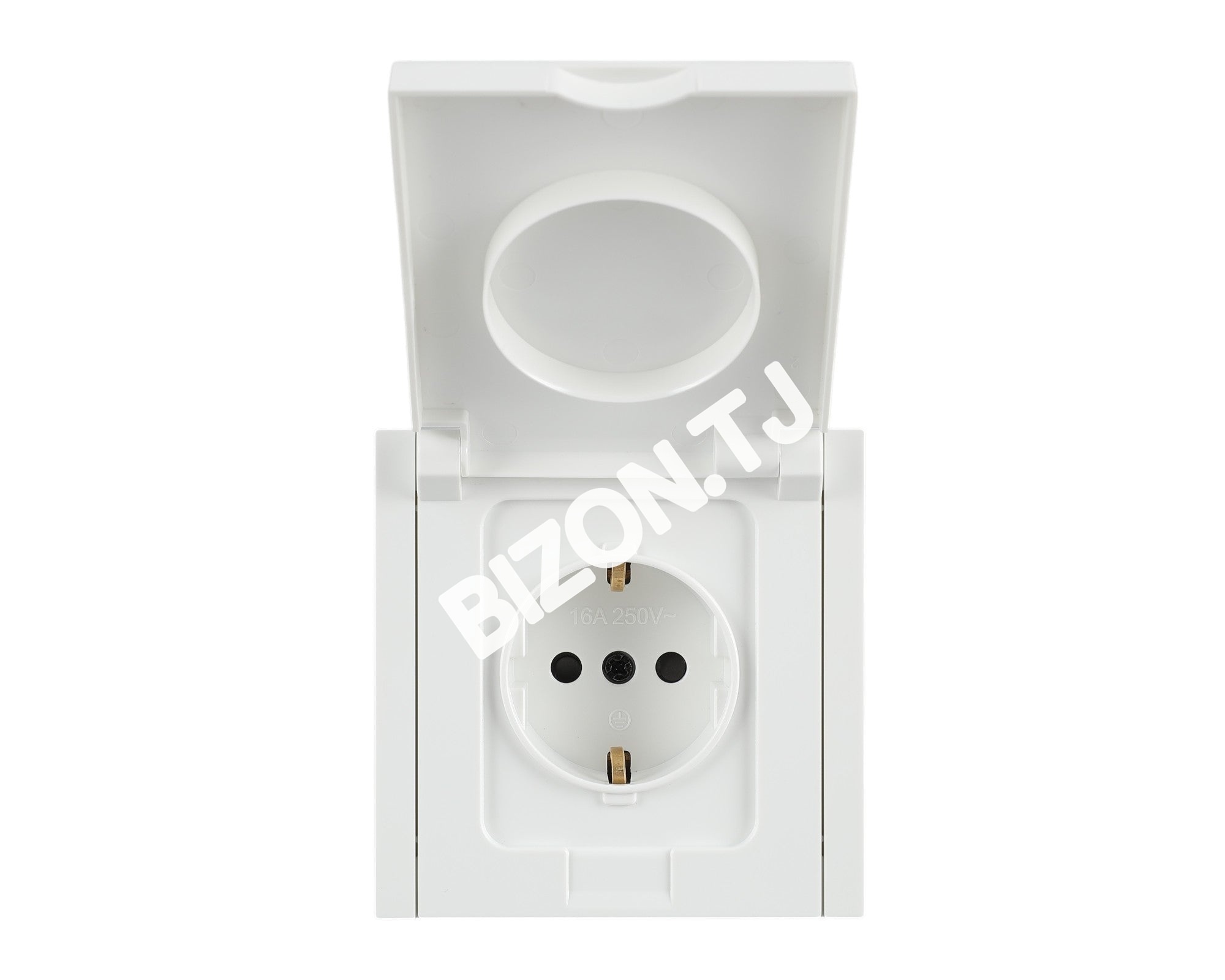 Розетка sс крышкой, с / у, Темно-серая, серия NIZMO, ELECTRIC 120 / 10, 283-03570