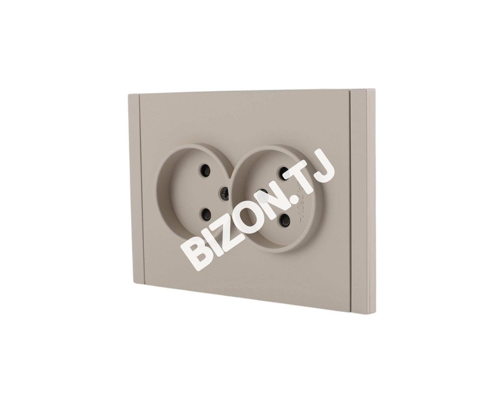 Розетка 2-я 2pin б / з, с / у, Черная, серия NIZMO, ELECTRIC 84 / 7, 283-03518 8