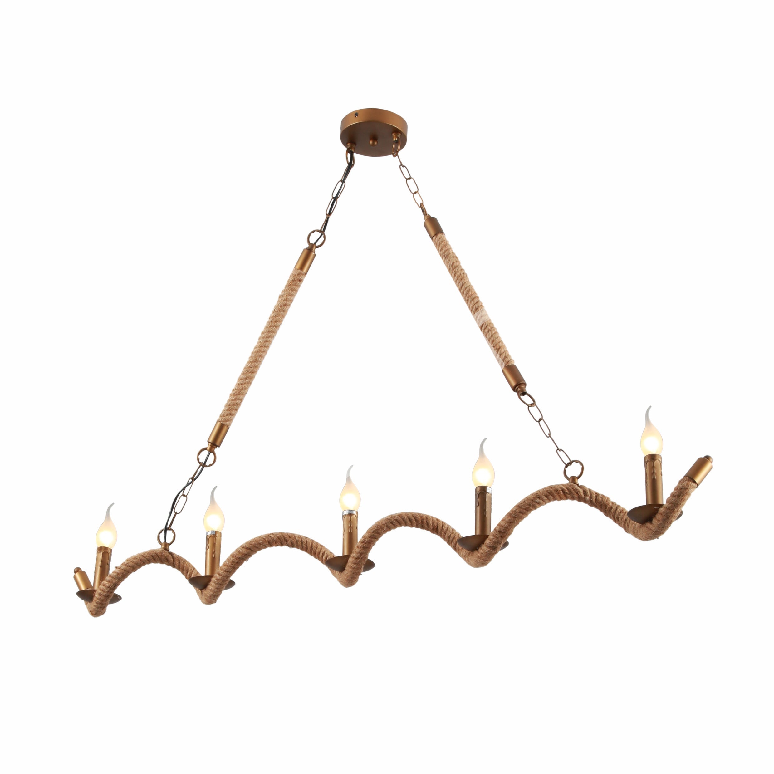 Люстра Hemp Rope Spiral Island потолочный Chandelier светильник с 5xE14, 158-17592