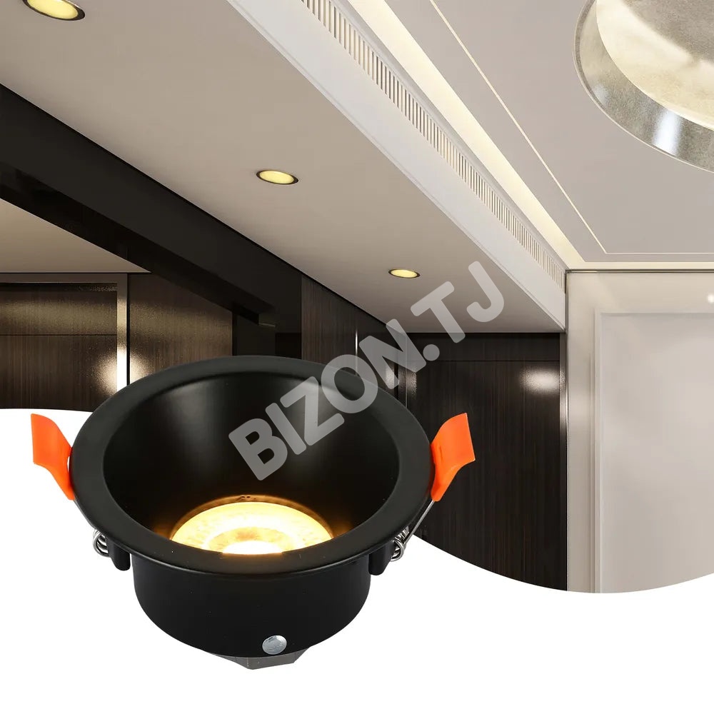 Светильник Extra Low UGR Fixed Aluminium даунлайт T-101 IP20 GU10 черный круглый, 143-03996 4