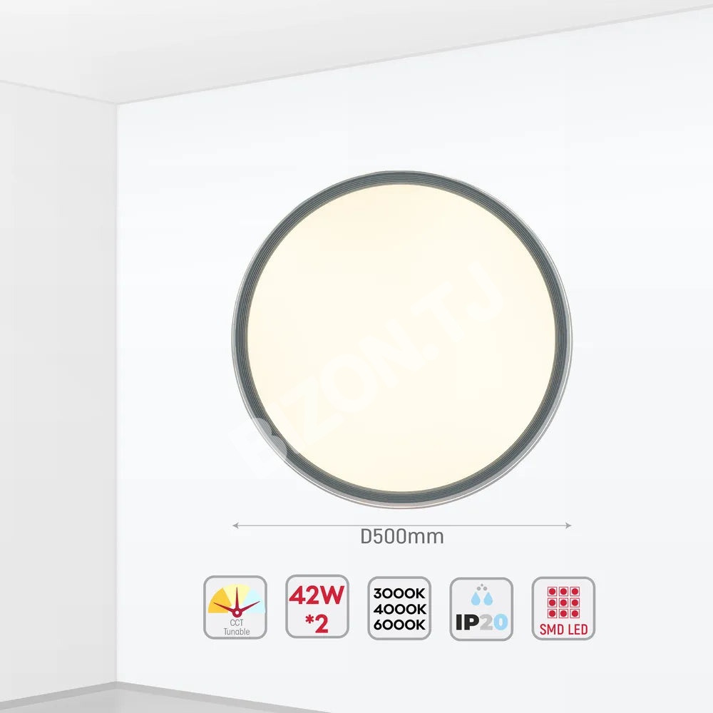 Светильник LED потолочный Светильник EGLO 40Wx2 синий D500 6000 К / 400, 165-16025 5