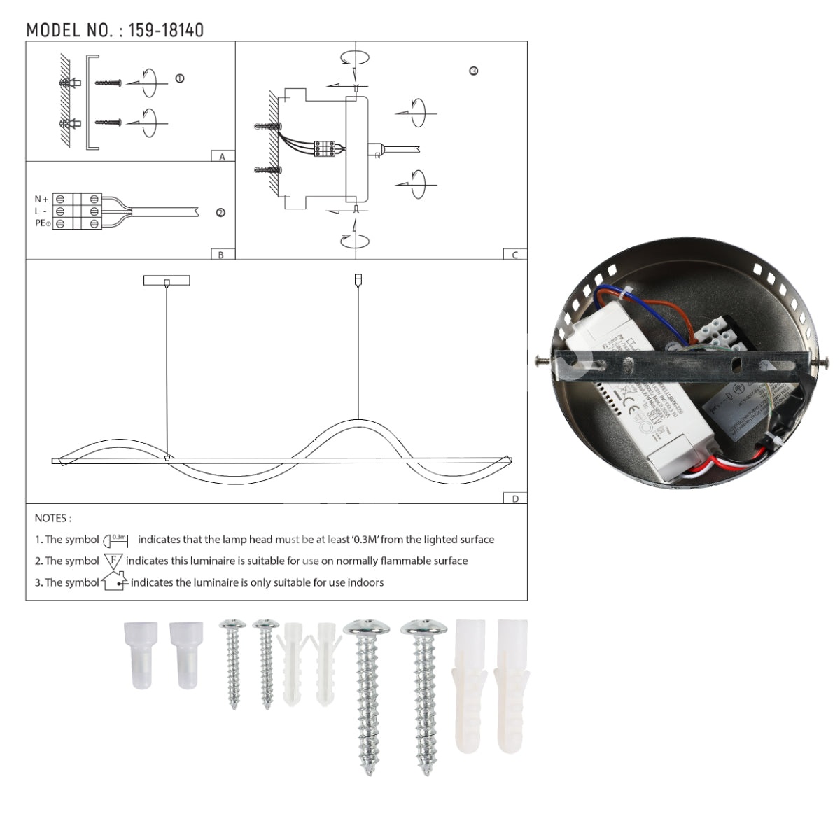 P98811 черный D120 CCT Changeble, 159-18120 24