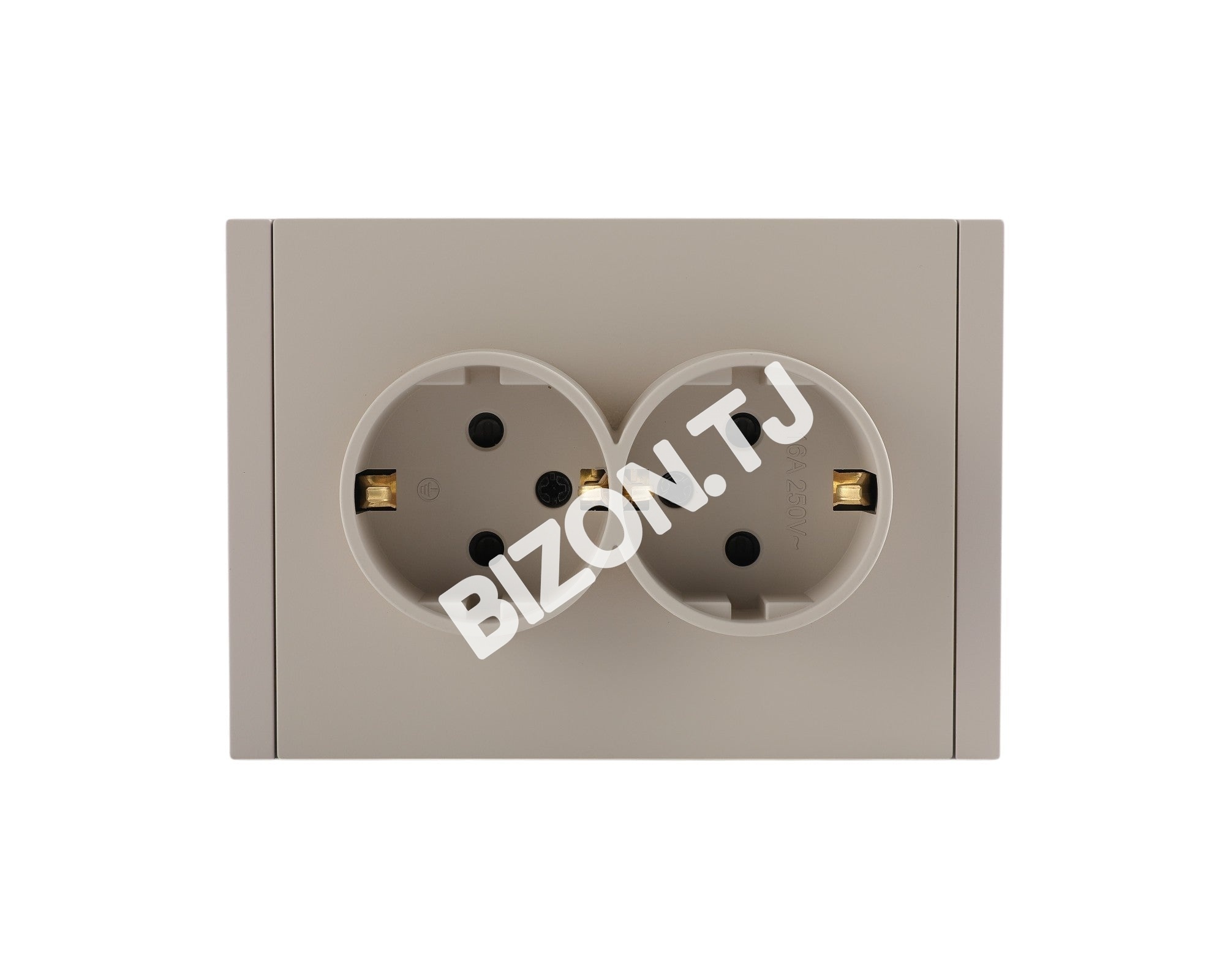 Розетка 2-я SCHUKO с / з, с / у, Черная, серия NIZMO, ELECTRIC 72 / 6, 283-03516 15