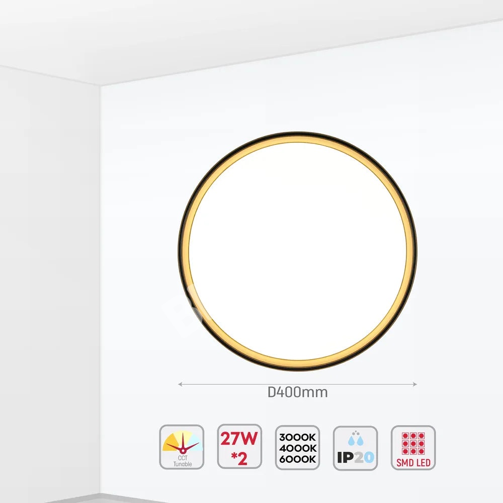 Светильник LED потолочный Светильник LUCE-400 30Wx2 фиолетовый золотой D4, 165-16012 5
