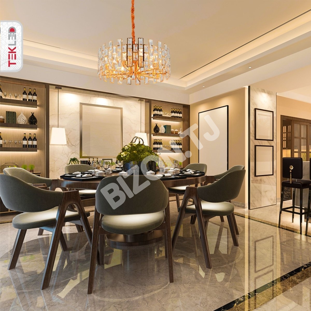 Светильник Coffin Stone золотой металл Castle Crystal Island Chandelier потолочный светильник с 8xE14 Fitting, 158-19425 11