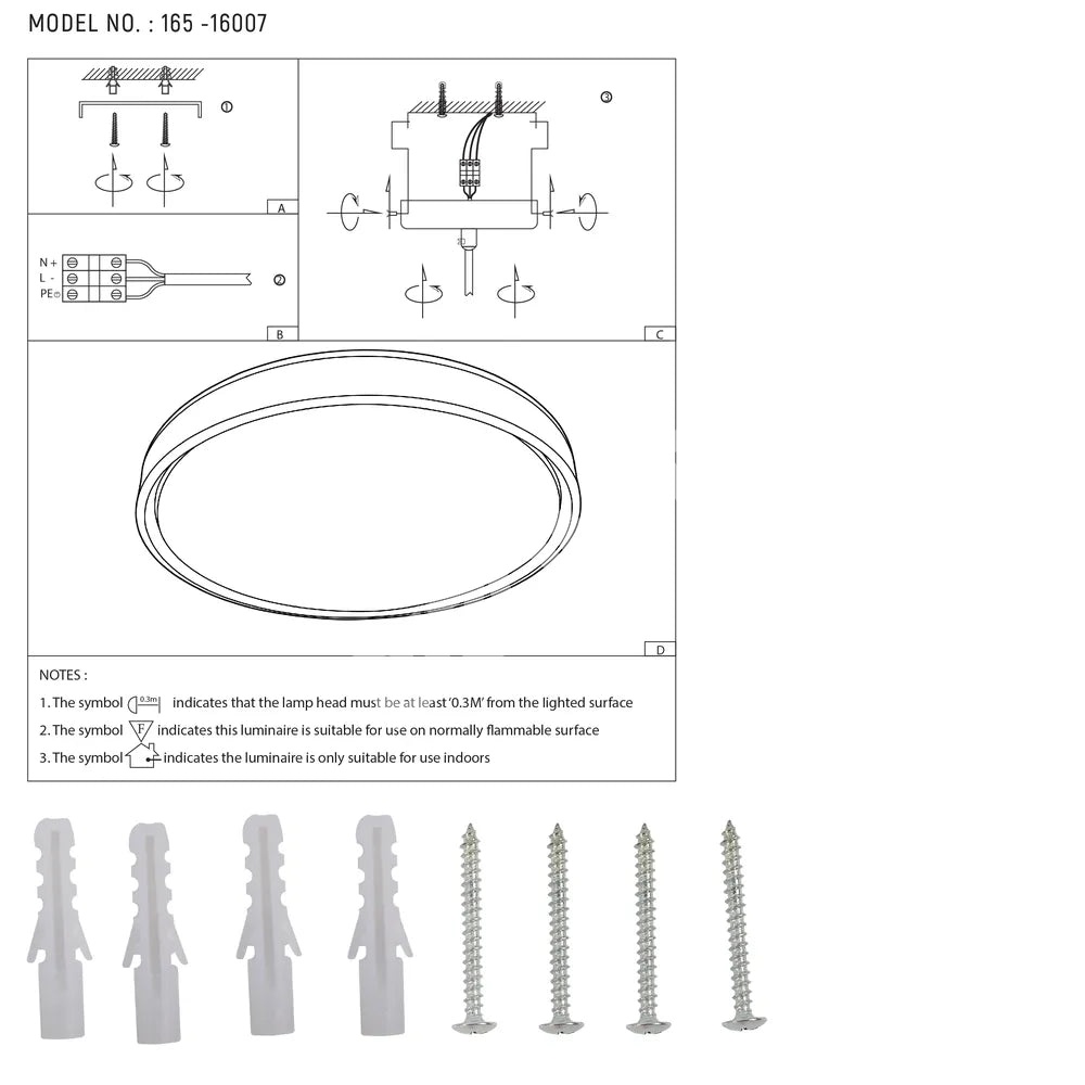 Светильник LED потолочный Светильник BG500 40Wx2 черный золотой D500 60, 165-16007 8