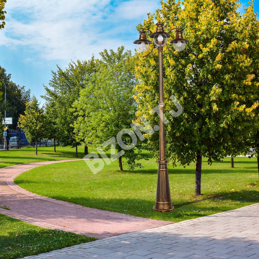 Светильник Парк.Светильник J007 E27×3 черный золотой, 258-03018 2