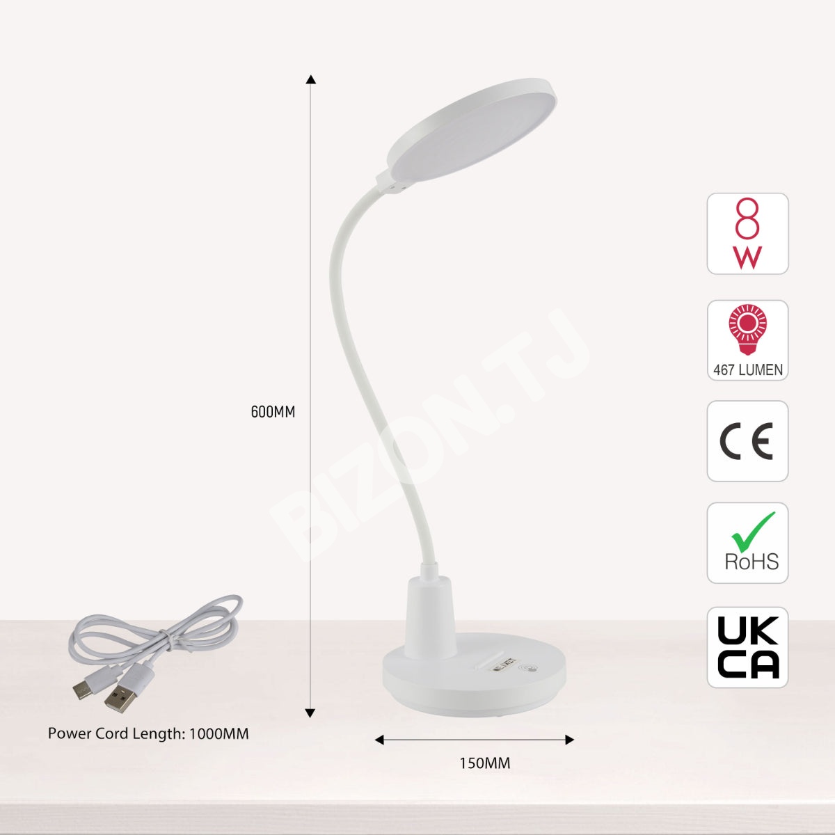 Trio Three-Step Dimming Minimalist Desk, 130-03759 4